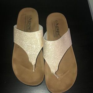 Agape glittery sandals